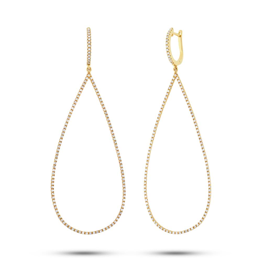 0.75ct 14k Yellow Gold Diamond Earrings