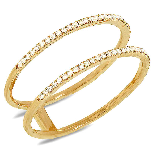 0.13ct 14k Yellow Gold Diamond Lady's Ring Size 3