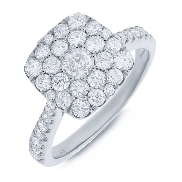 1.35ct 14k White Gold Diamond Lady's Ring