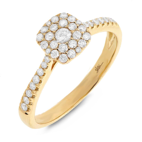 0.68ct 14k Yellow Gold Diamond Cluster Lady's Ring