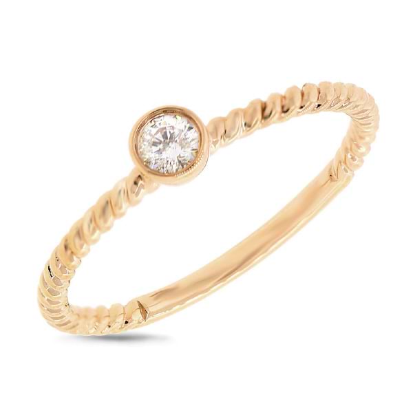 0.12ct 14k Yellow Gold Diamond Lady's Ring