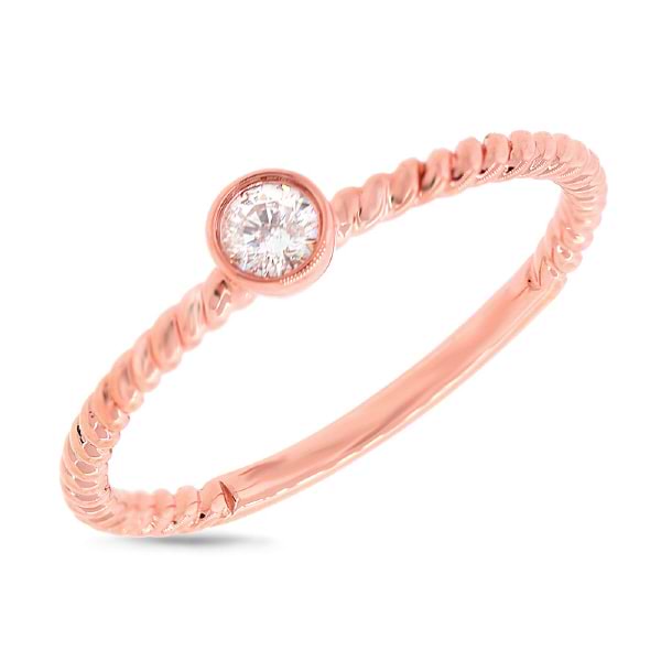 0.12ct 14k Rose Gold Diamond Lady's Ring