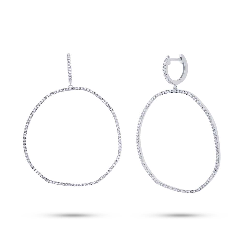 0.71ct 14k White Gold Diamond Earrings