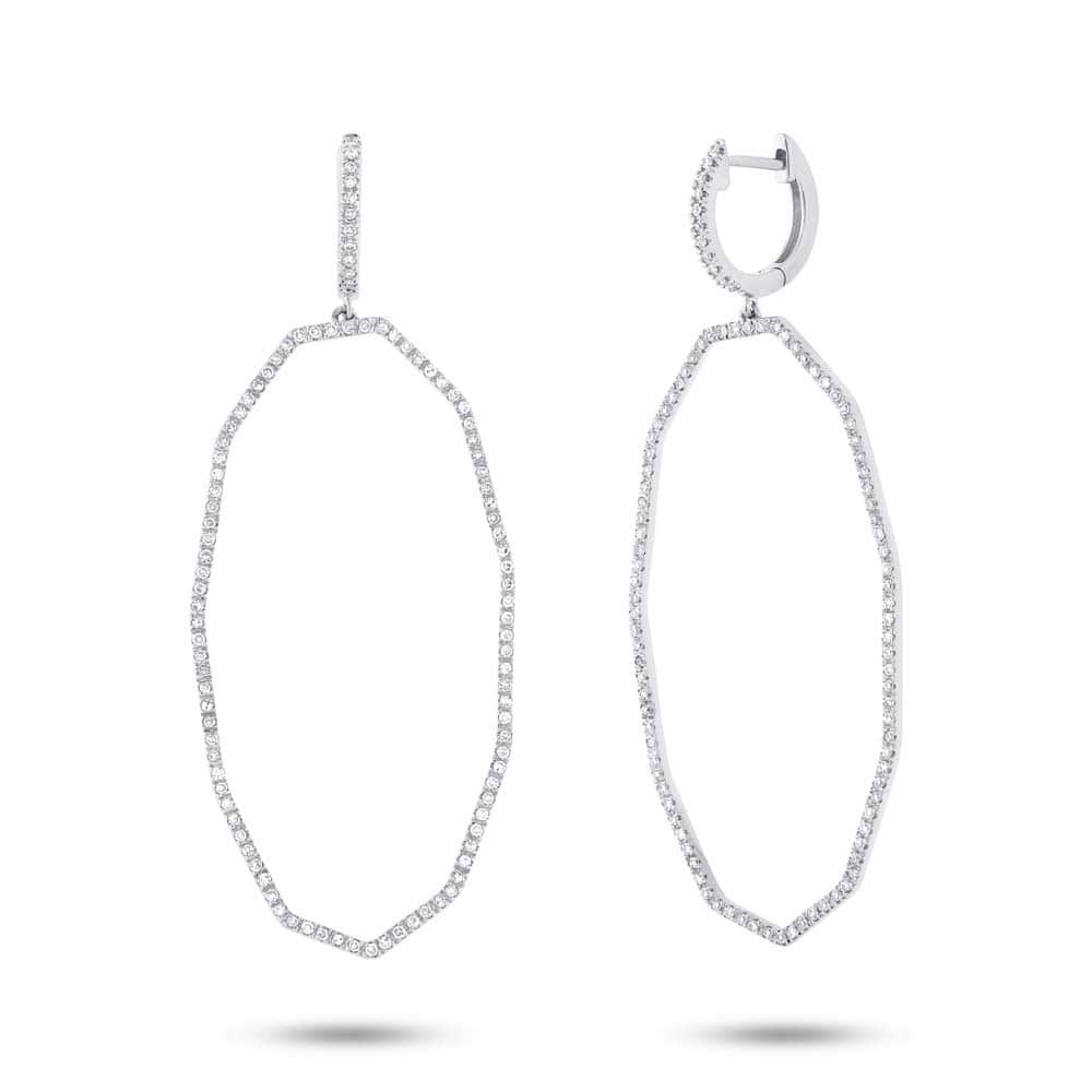 0.62ct 14k White Gold Diamond Earrings