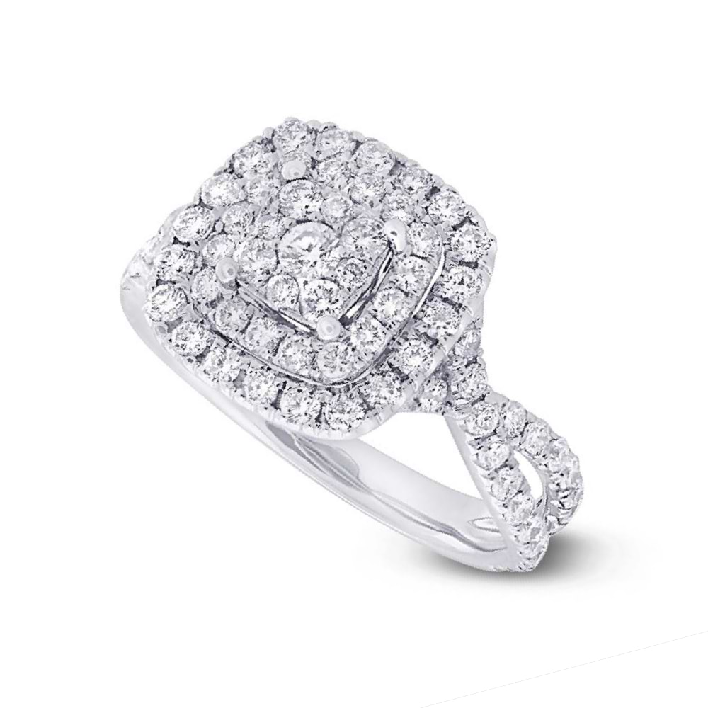 1.37ct 14k White Gold Diamond Lady's Ring