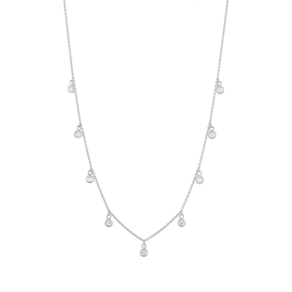 0.22ct 14k White Gold Diamond Necklace