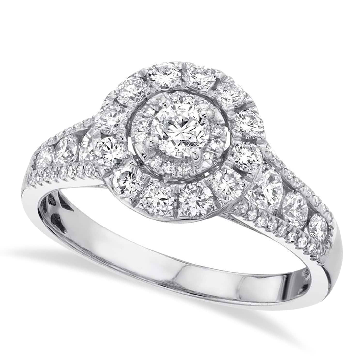 Diamond Halo Engagement Ring 5/8 ct tw Marquise/Round 14K White Gold | Jared