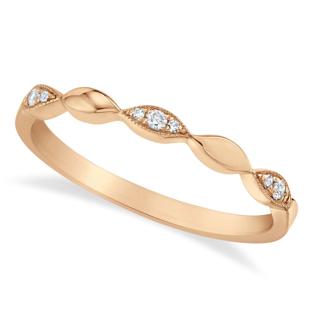Diamond Accented Evil Eye Band 14k Rose Gold (0.05ct)