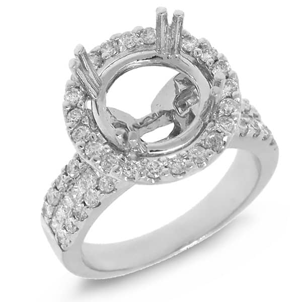 1.50ct 14k White Gold Diamond Semi-mount Ring