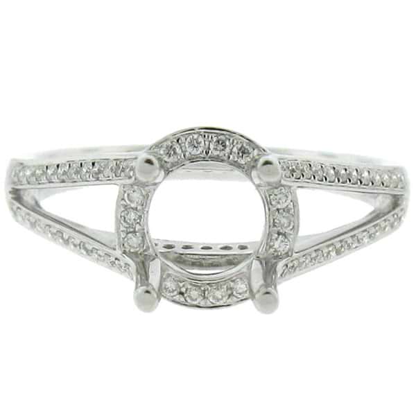 0.30ct 18k White Gold Diamond Semi-mount Ring