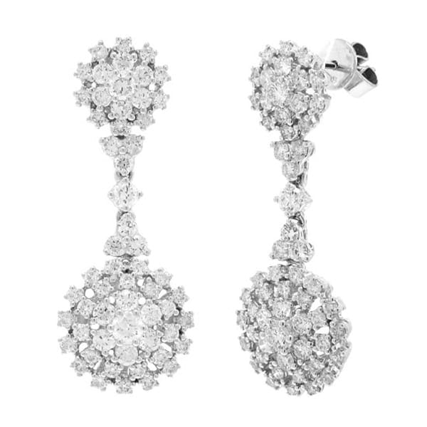 3.16ct 14k White Gold Diamond Earrings