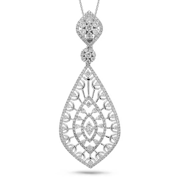 2.25ct 14k White Gold Diamond Pendant Necklace