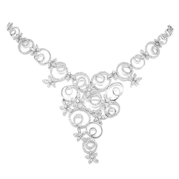 4.93ct 14k White Gold Diamond Necklace