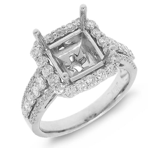 1.00ct 14k White Gold Diamond Semi-mount Ring