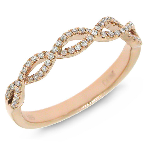 0.15ct 14k Rose Gold Diamond Lady's Ring