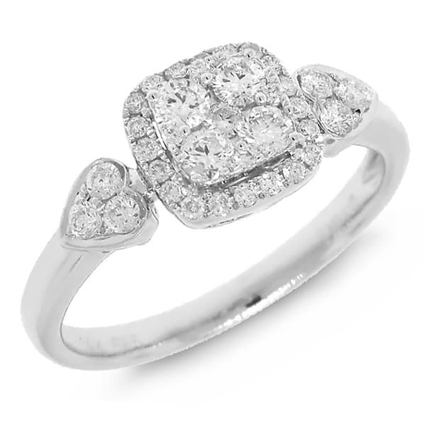0.52ct 14k White Gold Diamond Lady's Ring