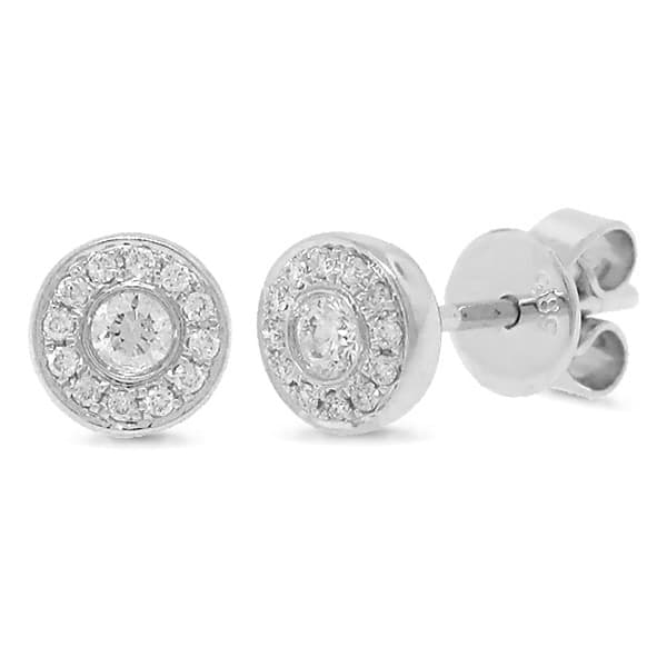 0.15ct 14k White Gold Diamond Stud Earrings