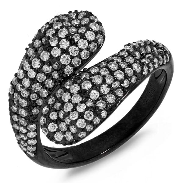 1.23ct 14k Black Rhodium Gold Diamond Lady's Ring