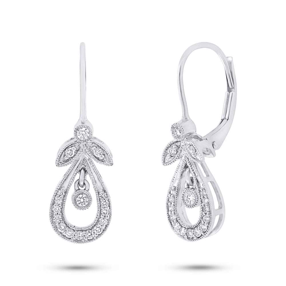 0.21ct 14k White Gold Diamond Earrings