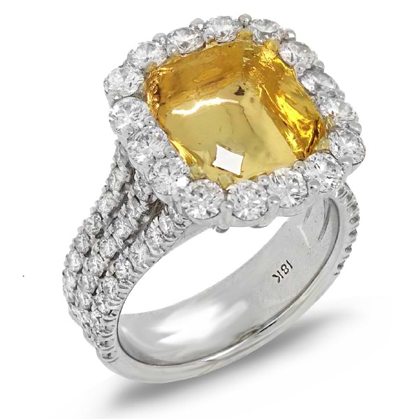 2.30ct 18k Two-tone Gold Diamond Semi-mount Ring