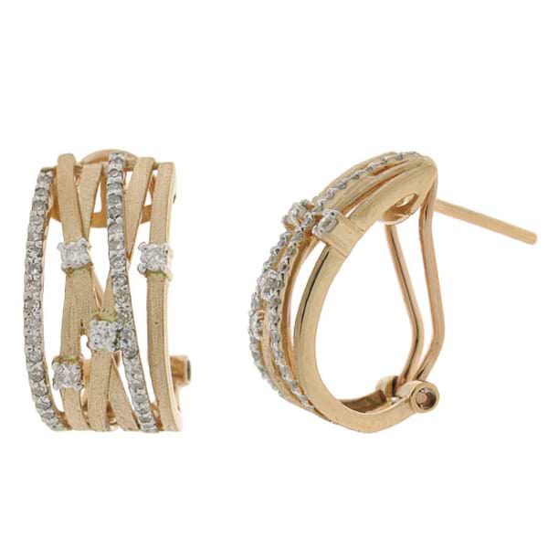 0.45ct 14k Rose Gold Diamond Fashion Earrings