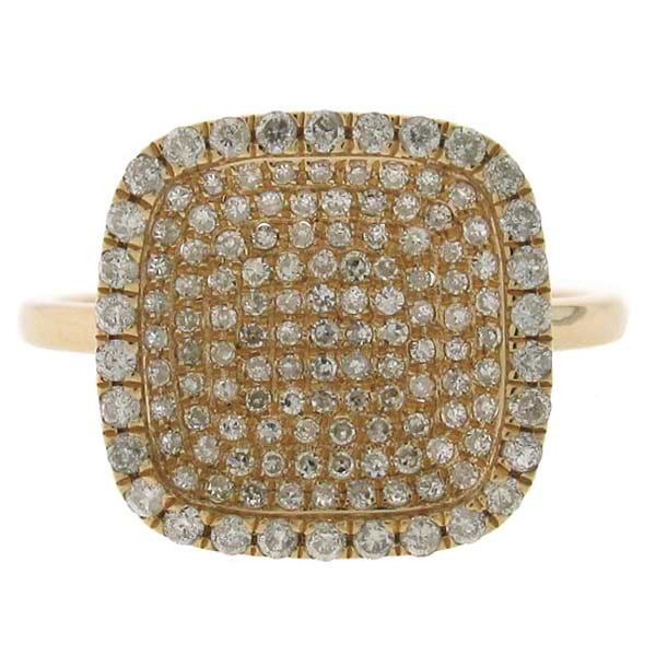 0.60ct 14k Rose Gold Diamond Pave Lady's Ring