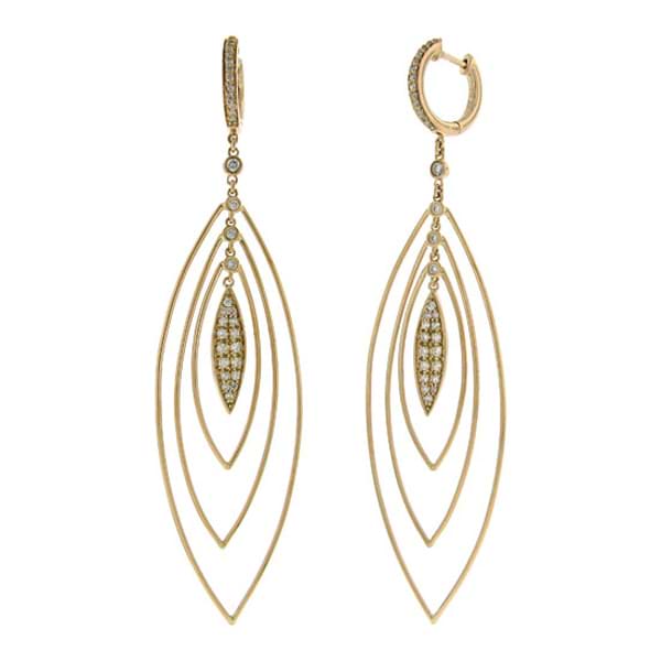 0.65ct 14k Rose Gold Diamond Earrings