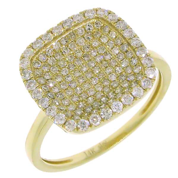 0.60ct 14k Yellow Gold Diamond Pave Lady's Ring
