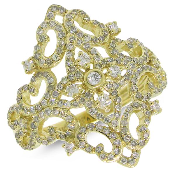 0.75ct 14k Yellow Gold Diamond Lady's Ring