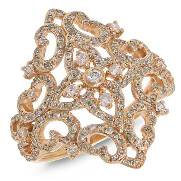 0.75ct 14k Rose Gold Diamond Lady's Ring