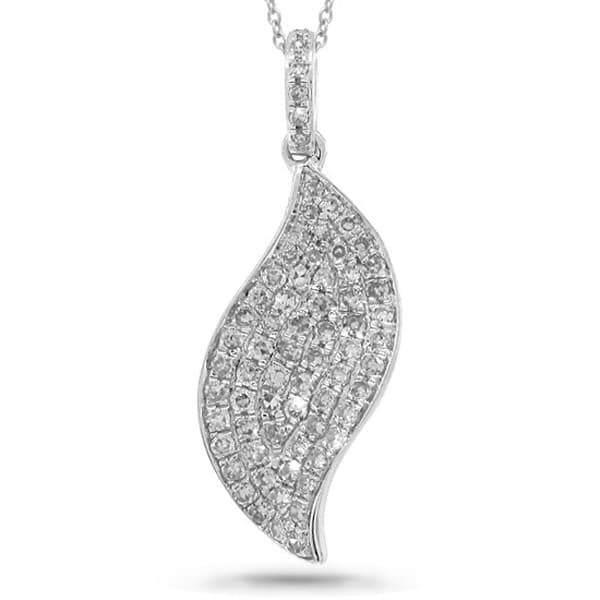 0.44ct 14k White Gold Diamond Pendant Necklace