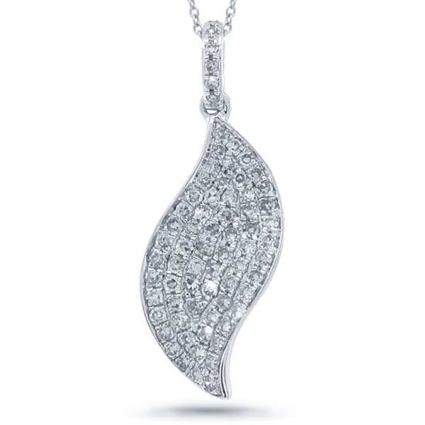 0.44ct 18k White Gold Diamond Pendant Necklace