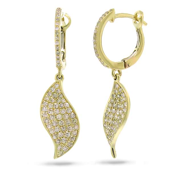 0.67ct 14k Yellow Gold Diamond Earrings