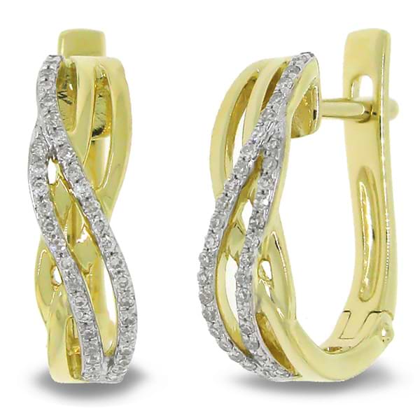 0.18ct 14k Yellow Gold Diamond Earrings