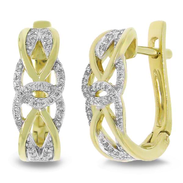0.20ct 14k Yellow Gold Diamond Earrings