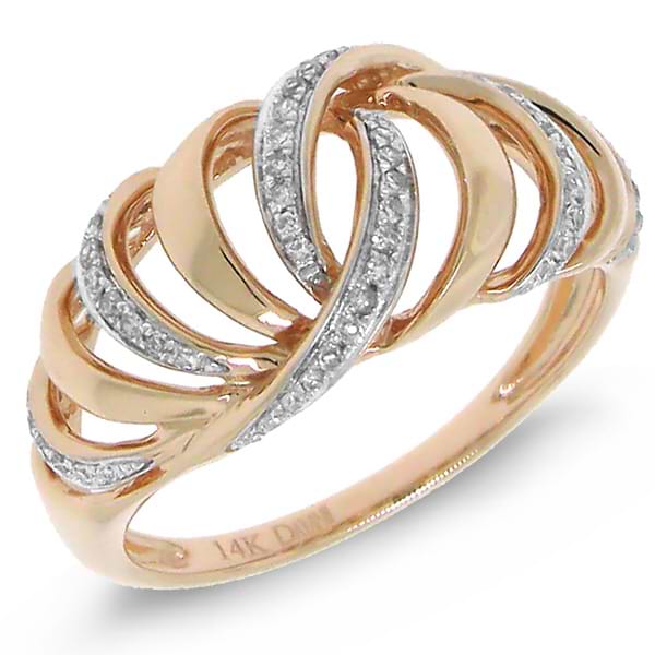 0.17ct 14k Rose Gold Diamond Lady's Ring