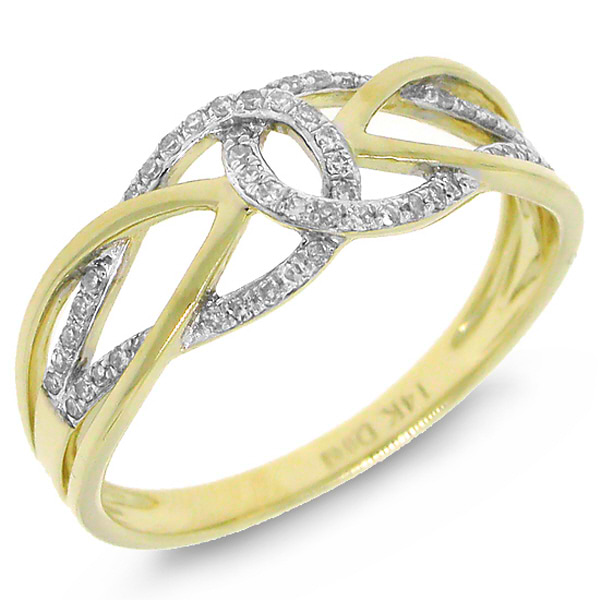 0.16ct 14k Yellow Gold Diamond Lady's Ring