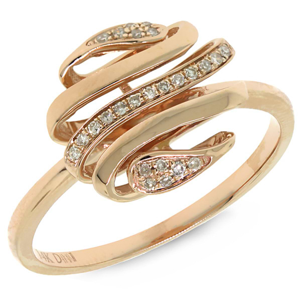0.08ct 14k Rose Gold Diamond Lady's Ring