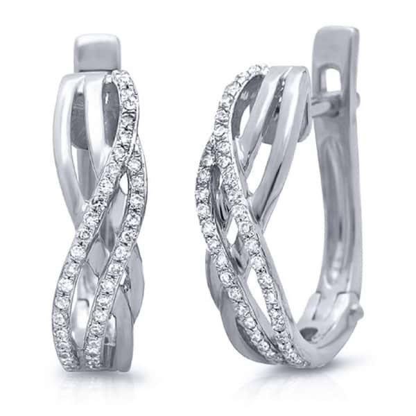 0.18ct 14k White Gold Diamond Earrings