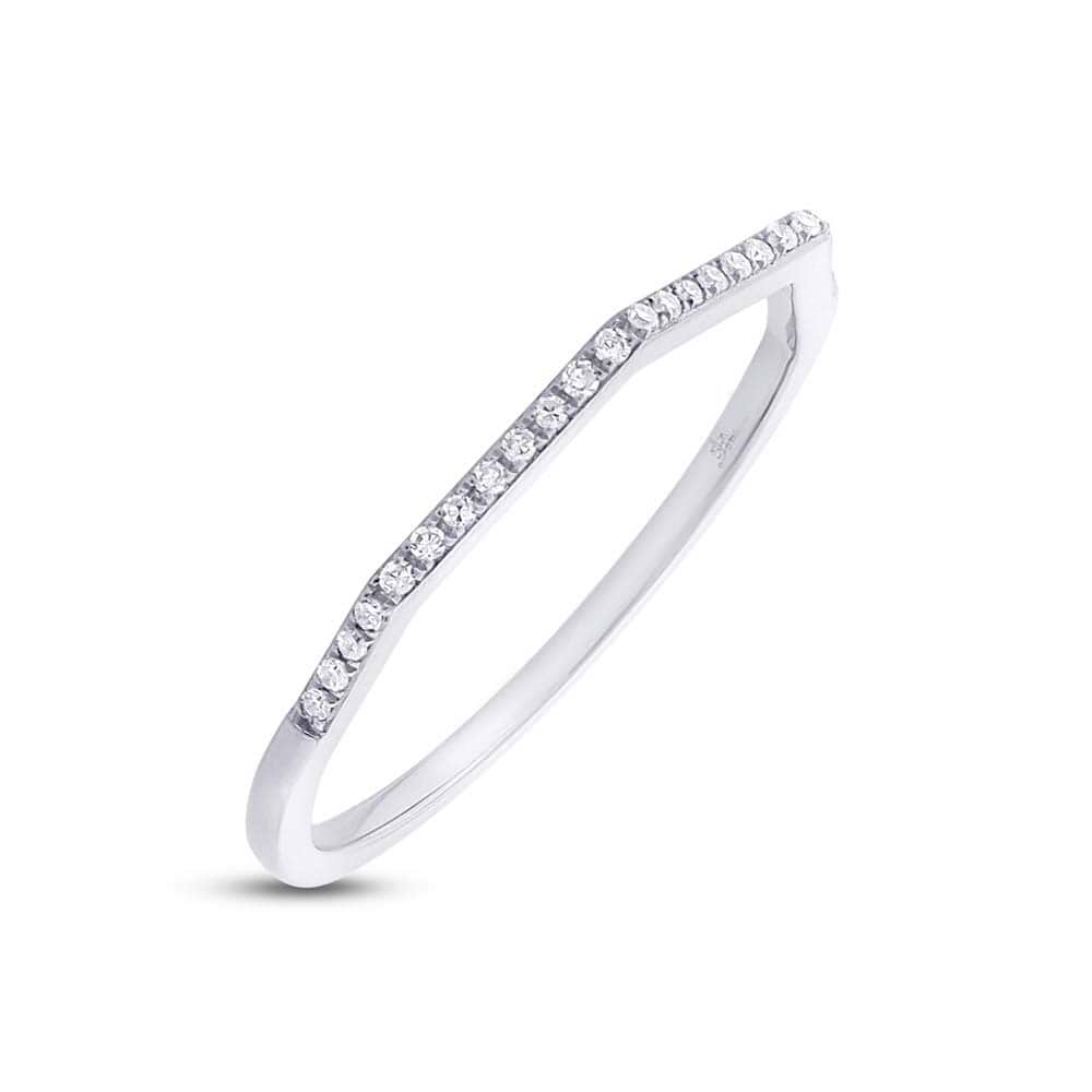 0.07ct 14k White Gold Diamond Lady's Ring Size 8.5