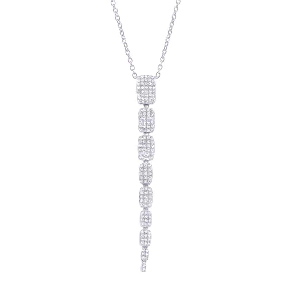 0.55ct 14k White Gold Diamond Serpentine Necklace