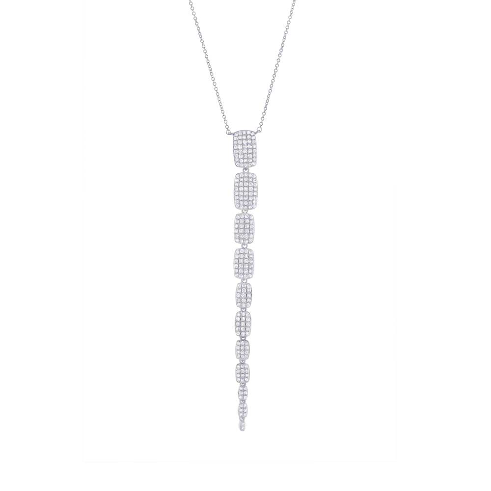 0.68ct 14k White Gold Diamond Serpentine Necklace