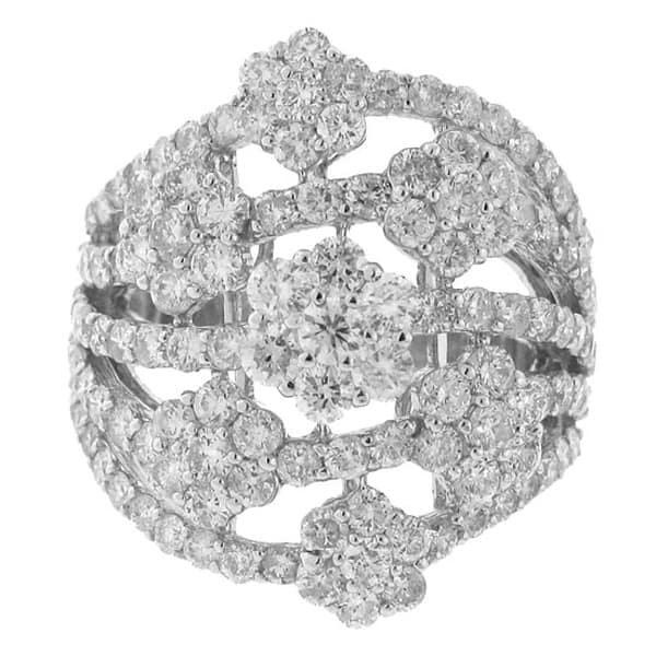 3.16ct 18k White Gold Diamond Lady's Ring