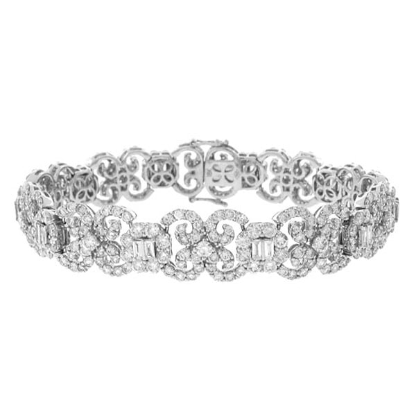 10.02ct 18k White Gold Diamond Lady's Bracelet
