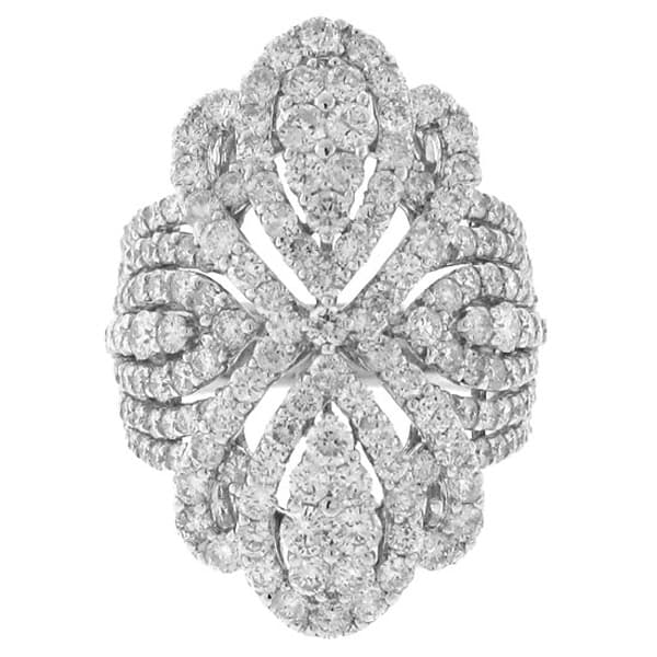 3.51ct 18k White Gold Diamond Lady's Ring