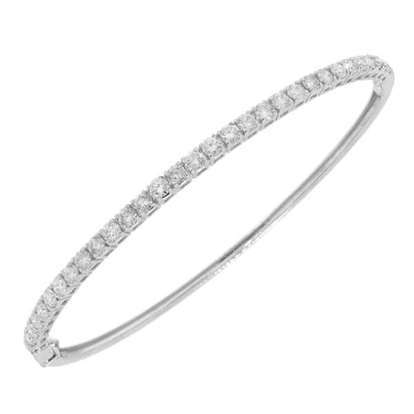 1.45ct 18k White Gold Diamond Bangle Bracelet