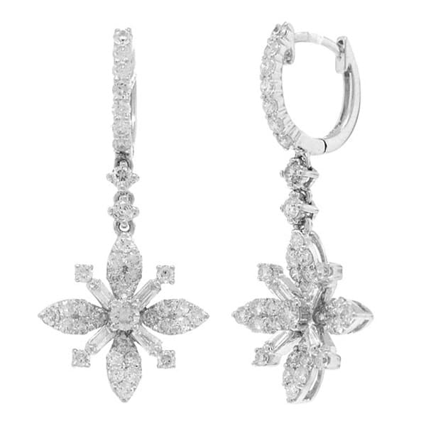 1.59ct 18k White Gold Diamond Earrings