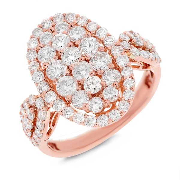 2.42ct 18k Rose Gold Diamond Lady's Ring