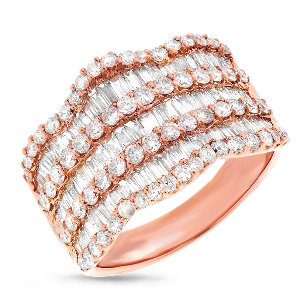 2.26ct 18k Rose Gold Diamond Lady's Ring