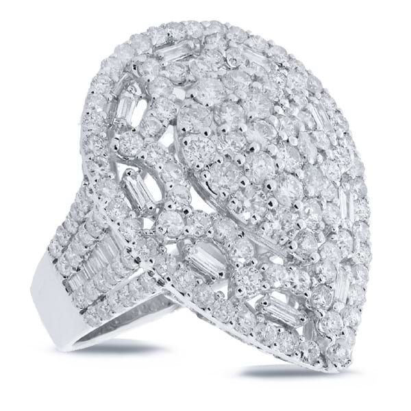 3.98ct 18k White Gold Diamond Lady's Ring